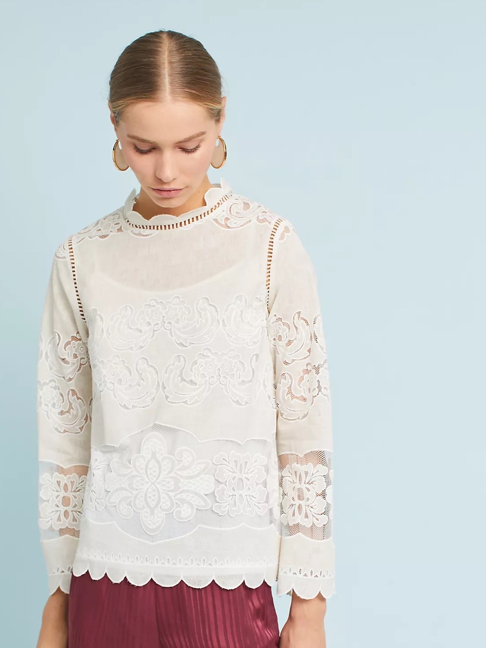 Anthropologie James Coviello Alice Lace Blouse - #104